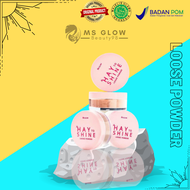 Loose Powder Ms Glow/Ms Glow Loose Powder Original Natural Oil Matte Ivory/Bedak Padat Ms Glow
