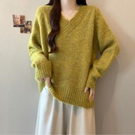 RUIHUAN | Áo Sweater Cashmere Mềm Có Khăn Quàng V-Neck