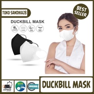 Masker Duckbill / Duckbill 3ply / Masker Duckbill / Duckbill / Masker Duckbill Earloop / Masker Kesehatan 3 Lapis / Masker Duckbill Face Mask / Masker Duckbill Putih Hitam -  SANDIKA28