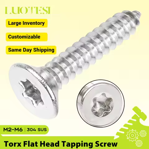 Star Torx Flat Countersunk Head Self Tapping Screw 304 Stainless Steel M2 M2.3 M2.6 M3 M3.5 M4 M5 M6