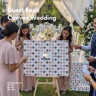 CANVAS WEDDING GUEST BOOK | GUEST BOOK WEDDING CANVAS | CUSTOM NAME APPLICATION AND DATE