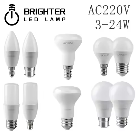 LED Energy Saving Bulb AC220V E14 E27 B22 3w-24w 3000K 4000K 6000K Lamp With Ce Rohs For Home Office