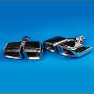 Suitable Mercedes-Benz modified stainless steel square double outlet Amg Exhaust Tips E63 Car Exhaus