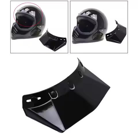 5-Snap Helmet Sun Visor Peak Motorcycle Helmet Peak for Vintage Motorcycle Helmet 5 Snap Face Shield