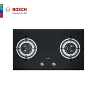 Bosch PBD7231SG Built In Black Tempered Schott Glass Gas Hob 2 Gas burners 78.5cm width, powerful 4.5Kw wok burner , electric ignition, suitable for Town Gas only.2 years local warranty