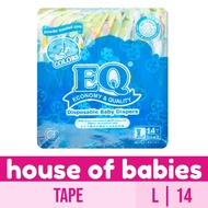 EQ Colors Budget Pack Large 14's - Tape Baby Diapers