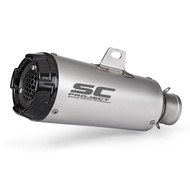 51mm Universal Slip On Motorcycle Exhaust SC Modify Carbon Tip Net Cover Muffler with DB Killer For 