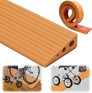 Threshold ramp, 100x6.5x2.5CM doorway threshold ramps, PVC wheelchair ramp, non-slip surface, rubber