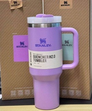 Stanl.e/y 40oz/1.1L Quengher H2.0 Tumbler With Handle With Straw Lids Stainless Steel Coffee Termos 