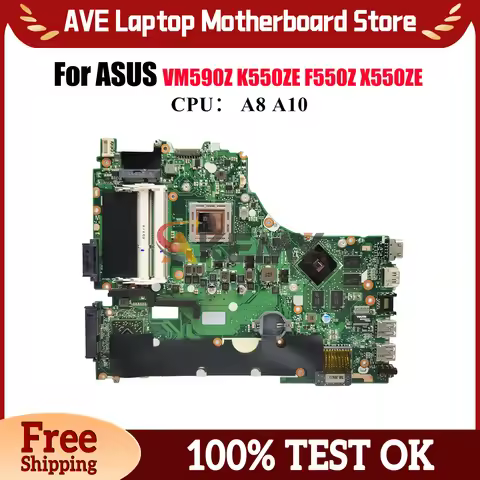 X550ZE Laptop Motherboard For ASUS VivoBook VM590Z F550ZE X550Z K555Z A550ZE X550ZE K550ZE A555Z Mai