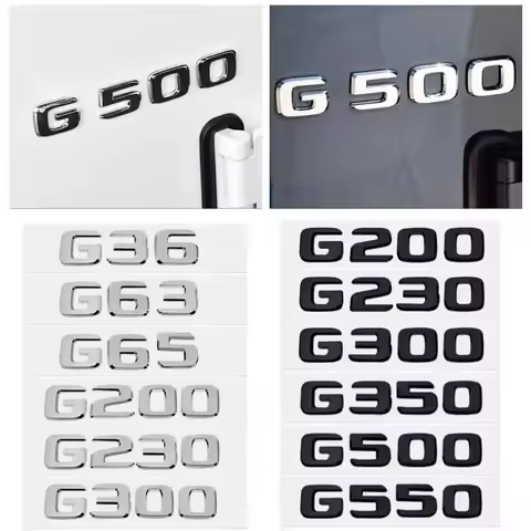 3D Letters Car Tail Box Emblem Rear Trunk Sticker Badge for Mercedes Benz G36 G63 G65 G200 G230 G300
