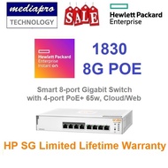 HP / HPE 1830 8G PoE Aruba Instant On Smart 8-port (4-pt PoE+ 65W) Gigabit Switch -Cloud JL811A  HP 