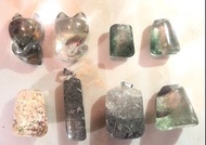 千層 綠幽靈 紅幽靈 白幽靈 彩幽靈 狐狸 異像 水晶 吊墜 擺設 通孔 頸鏈 手串