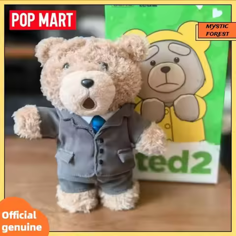Genuine POPMART Resonance Ted 2 Teddy Bear Series Blind Box Desktop Decorations Ted 2 POP MART Keych