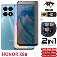 Honor X8a Private Tempered Glass Anti-Spy Full Cover Screen Protector Anti Peek Privacy Film For Hon