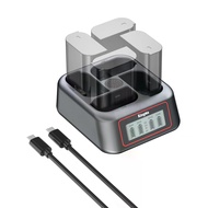 4-Slot 45W PD USB-C Fast Charger for DMW-BLK22 w/LCD, for Panasonic GH7, S9, GH6, S5 IIX, S5 II, G9 