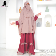 Afhadahijrah - Gamis wanita set hijab cadar poni QUEENAYA wolfis fortaleza baju dan jilbab instan sy