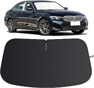 Windshield Sun Shade for BMW 3 Series 2019-2025, Foldable Sun Visor Protector for BMW 330i 328i 320i