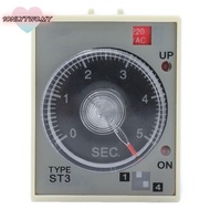 1ONLYTWO ​​Adjustable Time Relay​​, ​​8 Terminals Time Switch for Industrial Use​ ​​ST3PA-A Powered 