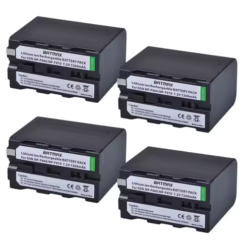 Batmax-Battery for LED Video Light 7200mAh NP-F970 NP-F960 For Sony HVR-HD1000,PLM-100,CCD-TRV35,MVC