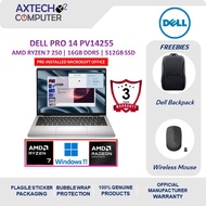 Dell 14PRO PV14255-R7250-16G-512-W11PRO 14" FHD+ Laptop Silver ( R7-250, 16GB D5, 512GB SSD, ATI, W1
