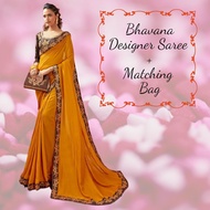 Deepavali Special Designer Saree + Matching Clutch Bag/Indian Wear/ Diwali/Bhavana 06