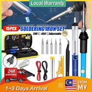 15-in-1 Soldering Iron Set Electric Solder Display Temperature Adjustable Electric Solder Iron Set