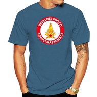 2025 New Italia Vigili Del Fuoco Firefighter Fire Department Navy T Shirt Haokan 100% Fitness Men'S 