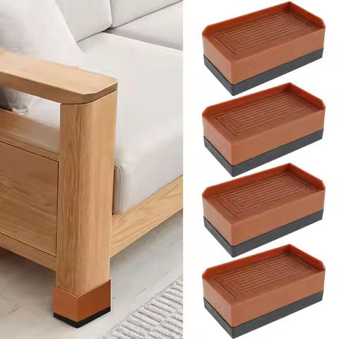 4Pcs Furniture Bed Foot Pads Table Heightening Rubber Cushion Heavy Sofa Bed Legs Floor Protection A