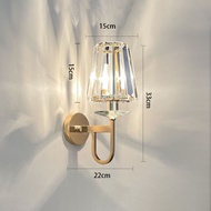 โคมไฟติดผนัง โคมไฟคริสตัล สร้างสรรค์ สไตล์นอร์ดิก มินิมอล ตกแต่งห้องนั่งเล่น ห้องนอน โคมไฟติดผนังข้างเตียง