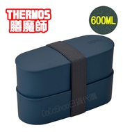 [Ready Stock] Japan THERMOS THERMOS Double Layer Bento Box (Blue) DJT-600W 600ML Lunch Box Bento