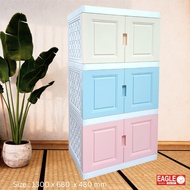 RumahAku(BESAR) 3 Tier Large Capicity Plastic/ Storage Cabinet/Wardrobe/Almari Baju/Almari/Plastik Kabinet/Laci Simpanan