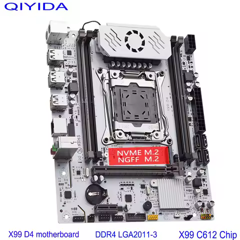 QIYIDA X99 Motherboard DDR4 RAM Support LGA 2011-3 Xeon E5 V3 V4 NVME M.2 Slot Processor X99 C612chi