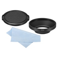 PATIKIL 39mm Lens Hood, Wide Angle Matte Surface Anti-reflective Inside Hood with Cap and Cleaning C