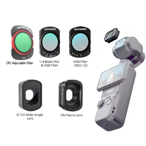 For DJI Osmo Pocket 4 3 Magnetic Filter ND ND Black Mist Wide Angle Macro Lens Optical Glass Gimbal 