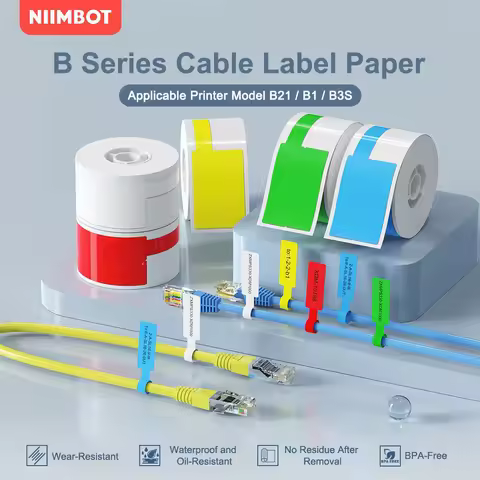 Niimbot Cable Label Portable Printer Thermal B1 B21 B203 Paper Data Line Identification Fiber Wire T