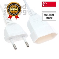 [SG FREE 🚚] EU Standard Power M/F Extension Cord, CEE7/16 Male Plug to Female Socket Power Adapter C