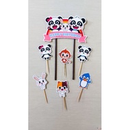 BABY BUS PANDA CAKE TOPPER BABY BUS PANDA CAKE TOPPER BABY BUS PANDA TOPPER HAPPY BIRTHDAY/ TOPPER C