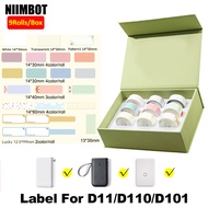 9Rolls/Box Label sticker for Niimbot D11 D110 D101 Printer Label Thermal Paper Roll for Niimbot Labe