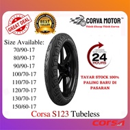 Corva Motor Tayar Corsa S123 70/90-17 80/90-17 90/90-17 100/70-17 110/70-17 120/70-17 130/70-17 150/