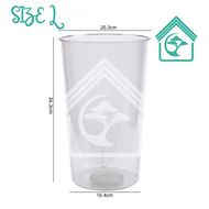 Round Shape Clear Florist Flower Stand Bucket Plastic Flower Vase Pot | Pasu Bunga Pasu Gubahan Bung