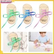 FA|  Children Shoe Lace Training Kit Preschool Shoe Tying Tool 2 Pcs Wooden Shoe Lace Tying Practice
