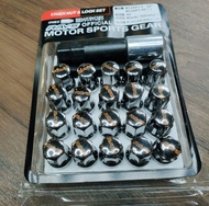 Rays Racing Wheel Nut Rim Nut Tyre Nut Lock Nut 20Pcs Besi Steel Rays Nut Black Blue Red Chrome Gold