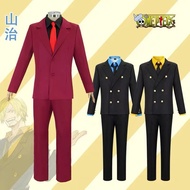 [Immediate Shipping] One Piece Sanji cos Clothing Sanji Wano Country Red Yellow Blue Suit Uniform An