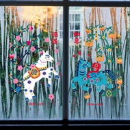 [tenlzsp0bc] Window Stickers for The Year of The Horse 2026, Chinese New Year, Spring Festival