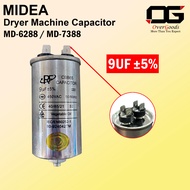 MIDEA MD-6288 / MD-7388 9UF 450V LAUNDRY DRYER MACHINE CAPACITOR KAPASITOR DRYER MESIN BASUH MIDEA M