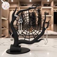 [CLIXNIZOQUE] 3D Printed Spider Web Jewelry Stand, Halloween Storage Display