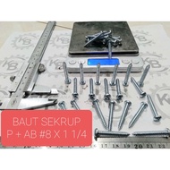 Pab BOLT 8 X 1 1/4 / SCREWS 8 X 1 1/4 / TAPPING SCREW BOLT 8 X 1 1/4
