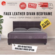 Quanto Faux Leather Divan Bed / Bedframe (Available In All Sizes)