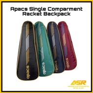 Apacs 1-Zip Backpack Straps Badminton Bag / Beg Racket Single Zip Apacs